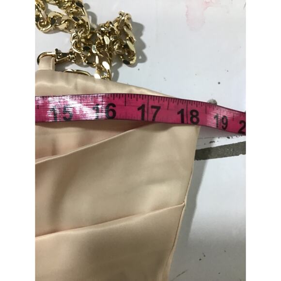 BLITHE SZ L Champagne Cream Sleeveless Chain Strap Pleated 2 Piece Set NWT B79 - Picture 7 of 8